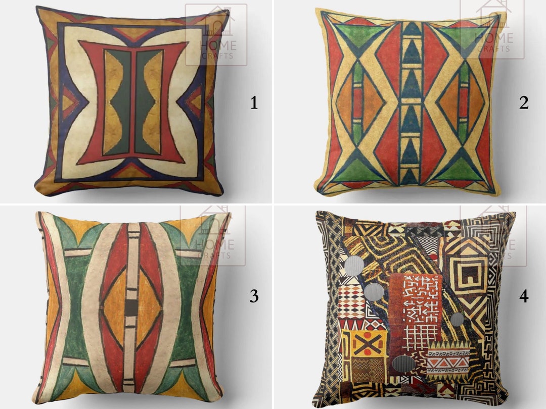 Native Pattern Pillows Parfleche Design Pillow Cover, Native American Art Style Pillowcase ...