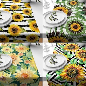 Sunflower Table Runner, Helianthus Table Runner, Summer Home Decor, Sunflower Kitchen Runner, Farmhouse Sunflower Runner, Sunflower Decor