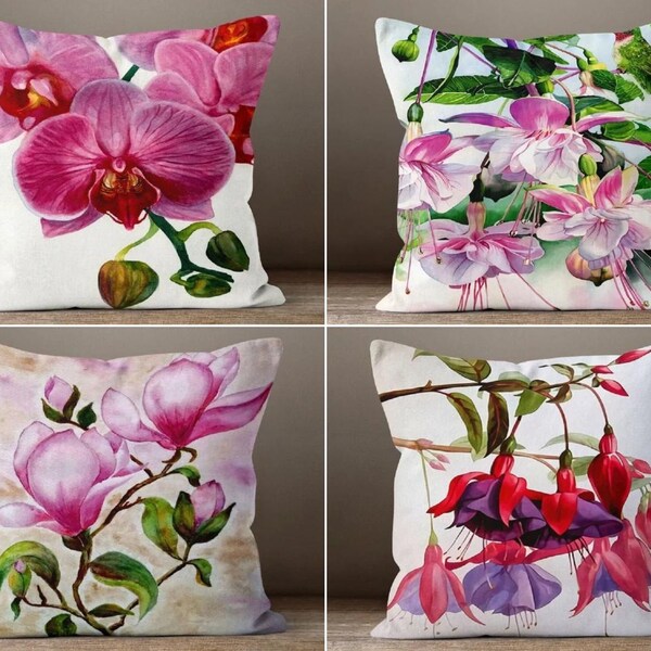 Orchid Pillow Etsy