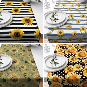 Sunflower Table Runner, Farmhouse Table Runner, Sunflower Theme Table Runner, Summer Home Decor, Sunflower Kitchen Runner, Sunflower Decor
