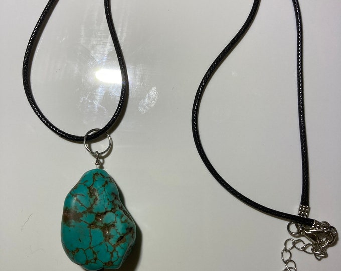 Turquoise rock necklace