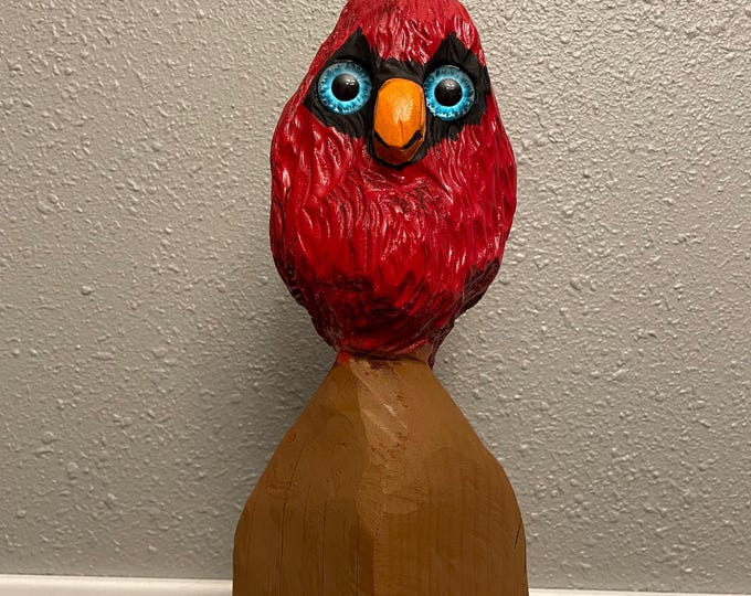 Happy Cardinal Chainsaw Carved !!!