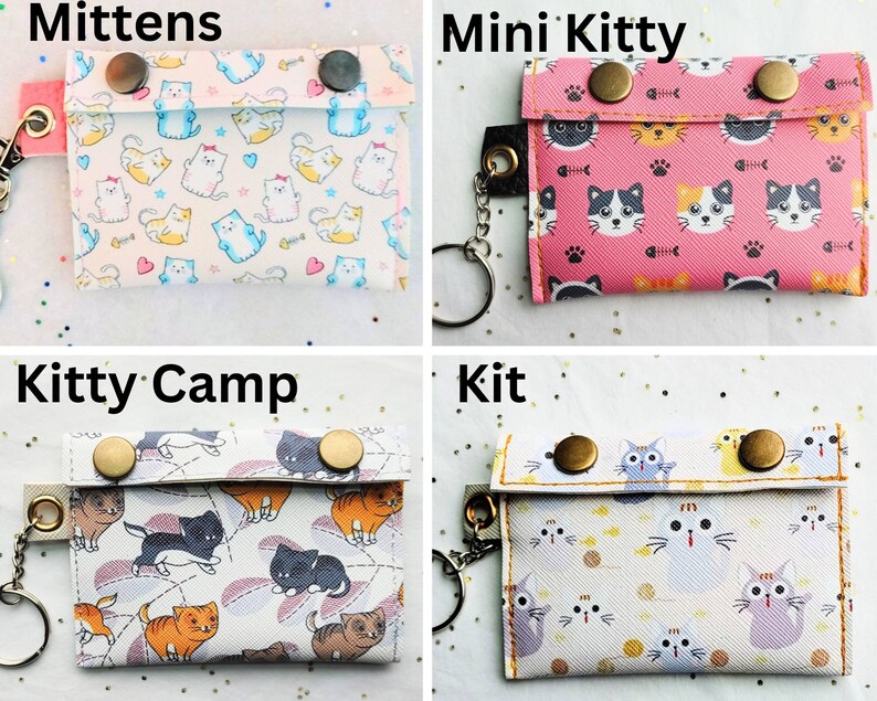 kawaii keychain wallets by Cameogirldesigns