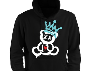 Sudadera con capucha de oso de peluche con grafiti: Camiseta unisex con diseño gráfico.