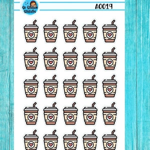 Autocollants de tasse de café