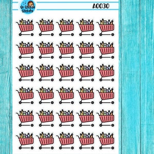 De Stickers van de Kar van de kruidenier