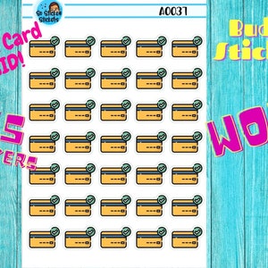 Pago con tarjeta de crédito, pegatinas de iconos