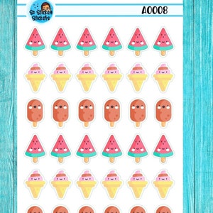Autocollants pop crème glacée