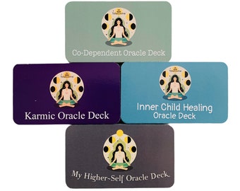 Co-Dependent, Karmic, Inner Child Healing and My Higher-Self Oracle Decks (4 total travel size).