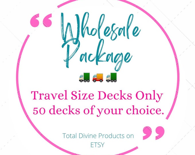 Wholesale Package~ 50 Travel Size Decks of Your Choice.