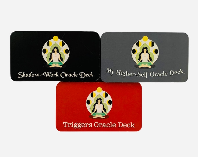 Shadow-Work, My Higher-Self and Triggers Oracle Decks (3 total , travel sizes).