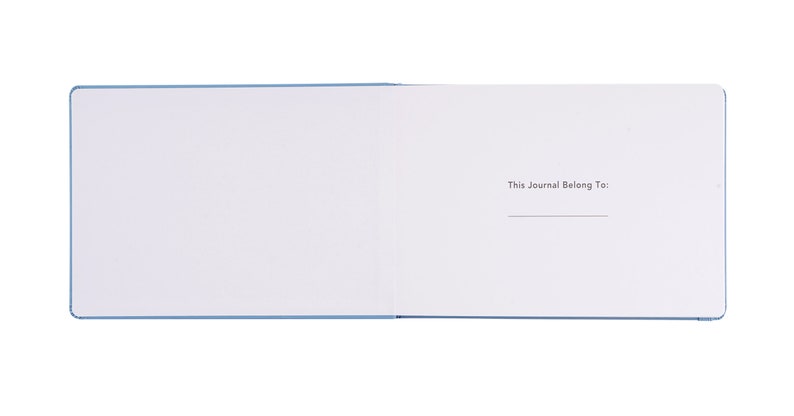 May include: A blank blue journal with the text "This Journal Belong To:" printed on the right page.