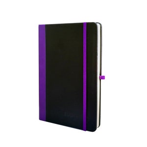 Cuaderno A5 con páginas forradas Diario de tapa dura de cuero PU 192 páginas rayadas Cuaderno de papel de color marfil de 80 g/m² Perfecto para la escuela o la oficina