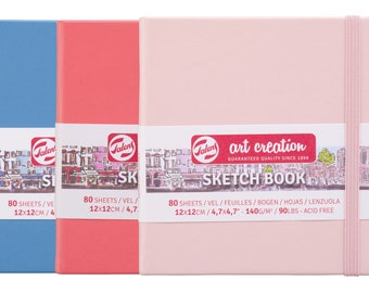 Cuaderno de bocetos Art Creation, 80 hojas, 140 g/m², color marfil, cuadrado, 12 x 12 cm