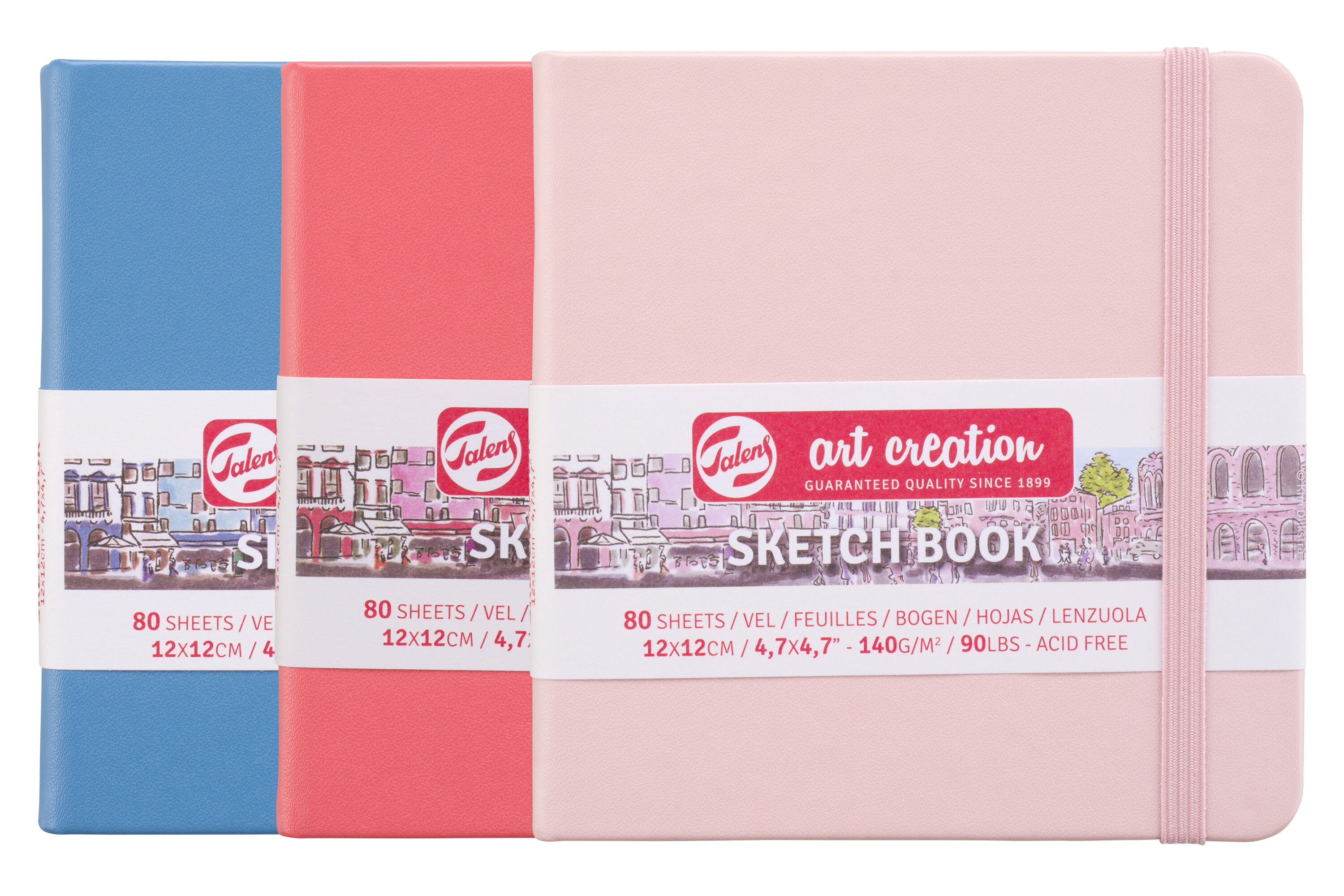 Talens Art Creations Sketchbook - Coral Red, 8.3 x 5.1