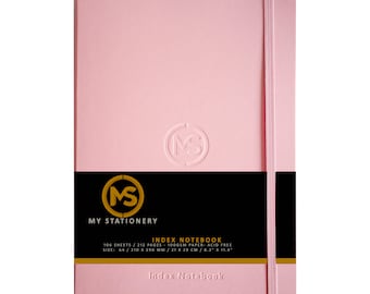 A4 Index Notebook Hardback Leatherette Cover 8mm Ruled Margin A-Z Tabs 212 Pages 100 GSM White Paper – 21 X 29 cm Notebook