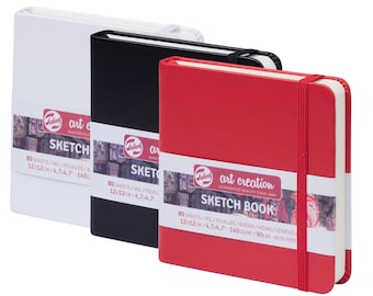 Sketchbook Art Creation 80 Sheets 140gsm Ivory Pages – 12 X 12 CM Square Hardback Sketch Book