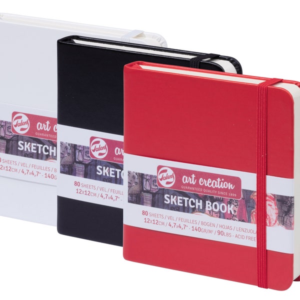 Sketchbook Art Creation 80 Sheets 140gsm Ivory Pages – 12 X 12 CM Square Hardback Sketch Book