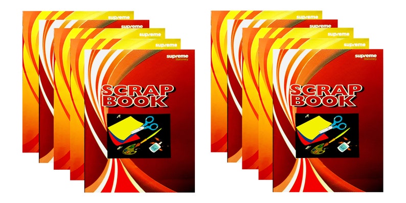 A3 Scrapbook 64 Page 100gsm Paper Staple Bound Scrapbooks for Art and ...