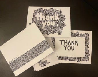 Blank Thank You Cards (set of 6)