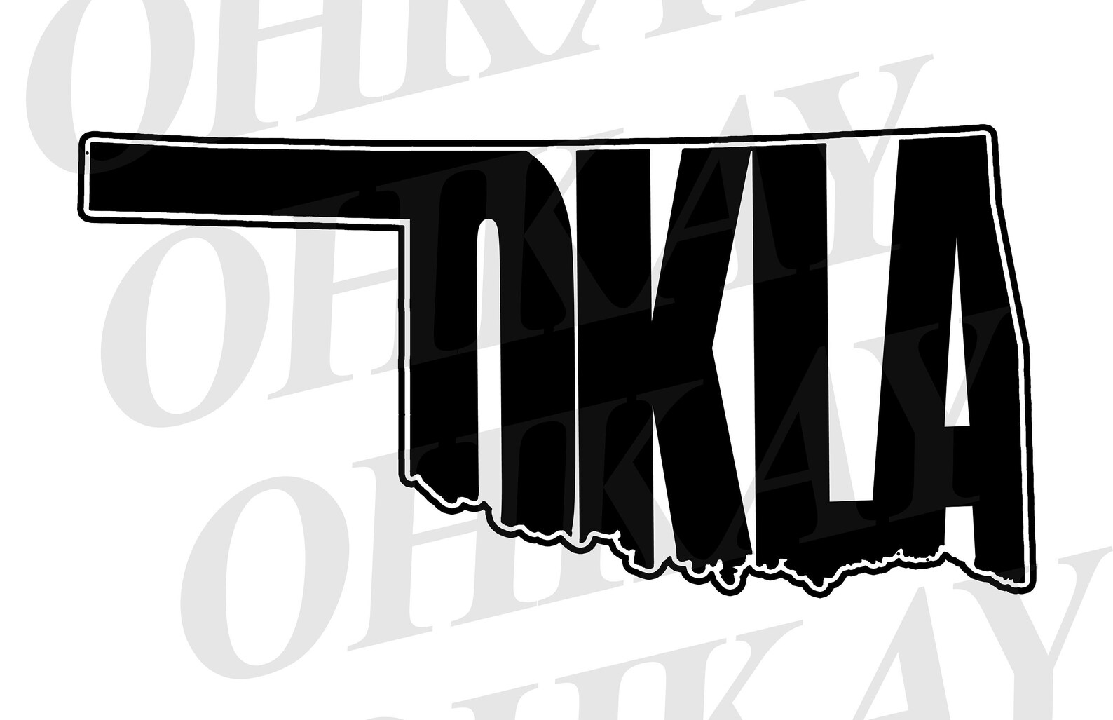 Oklahoma State With Outline PNG SVG PDF Jpeg - Etsy