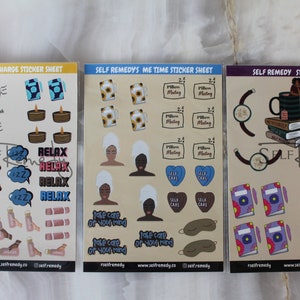 Relax Stickers, Self Care Sticker Sheet, Relax and Recharge Sticker Sheet, Planner Stickers, Laptop Sticker Sheet, Car Sticker, Gift for Her