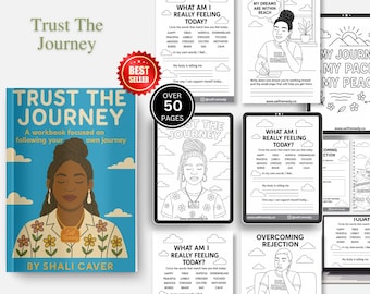 Trust The Journey Workbook | Guided Journal for Self Discovery | Mindfulness, Reflection, Mental Health, Personal Growth Tool.