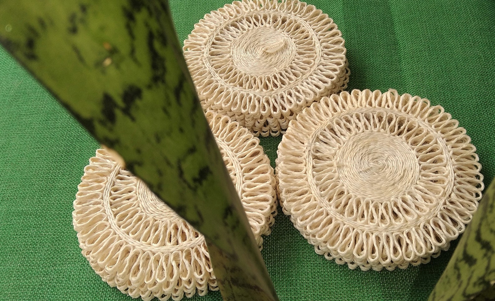 Woven Table Mats Handmade Table Placemats sustainable Eco Etsy