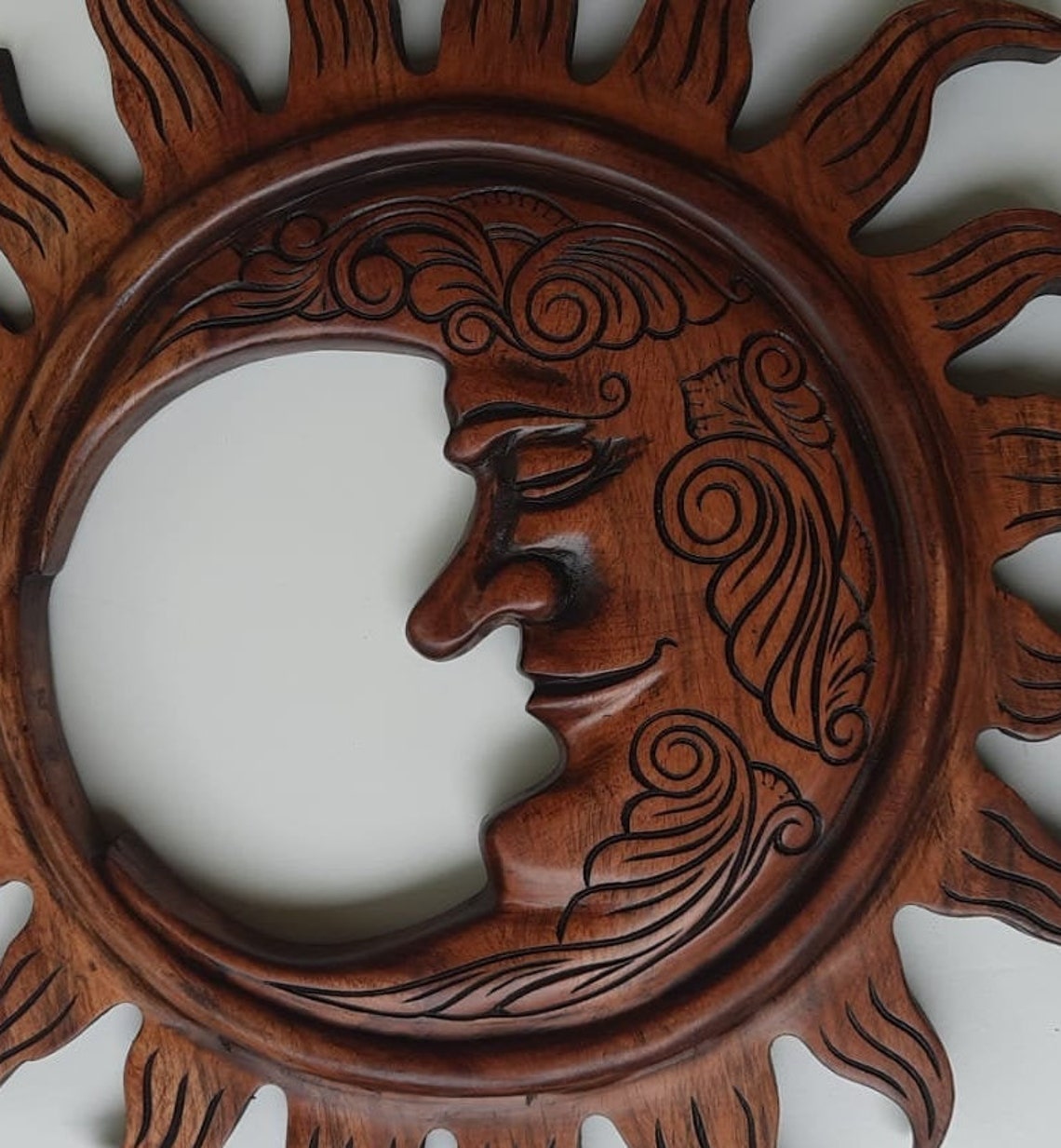 Sun and Moon Wooden Wall Art Wooden Wall Signwooden Wall Etsy