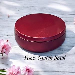 SILVER - WINE or GOLD Tin Candle | 16oz Wax Fill | Triple Cotton Wicks | Highly Scented Premium Fragrances | Gift Boxed!