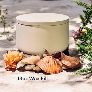 HYGGE (Hoo-Gah) or COZY | Concrete Candle Bowl | White - Gray - Black | 13oz Wax | Highly Scented Premium Fragrances