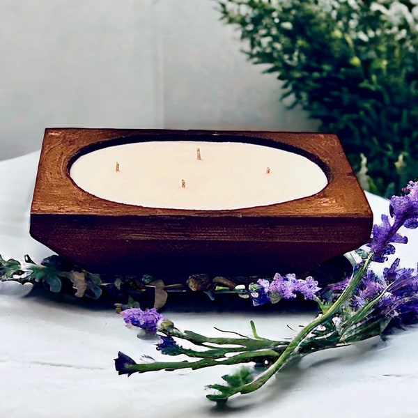 4 Wick | DEEP WELL Dough Bowl | Chestnut Brown | 20oz Wax Fill Candle | Highly Scented Premium Fragrances!