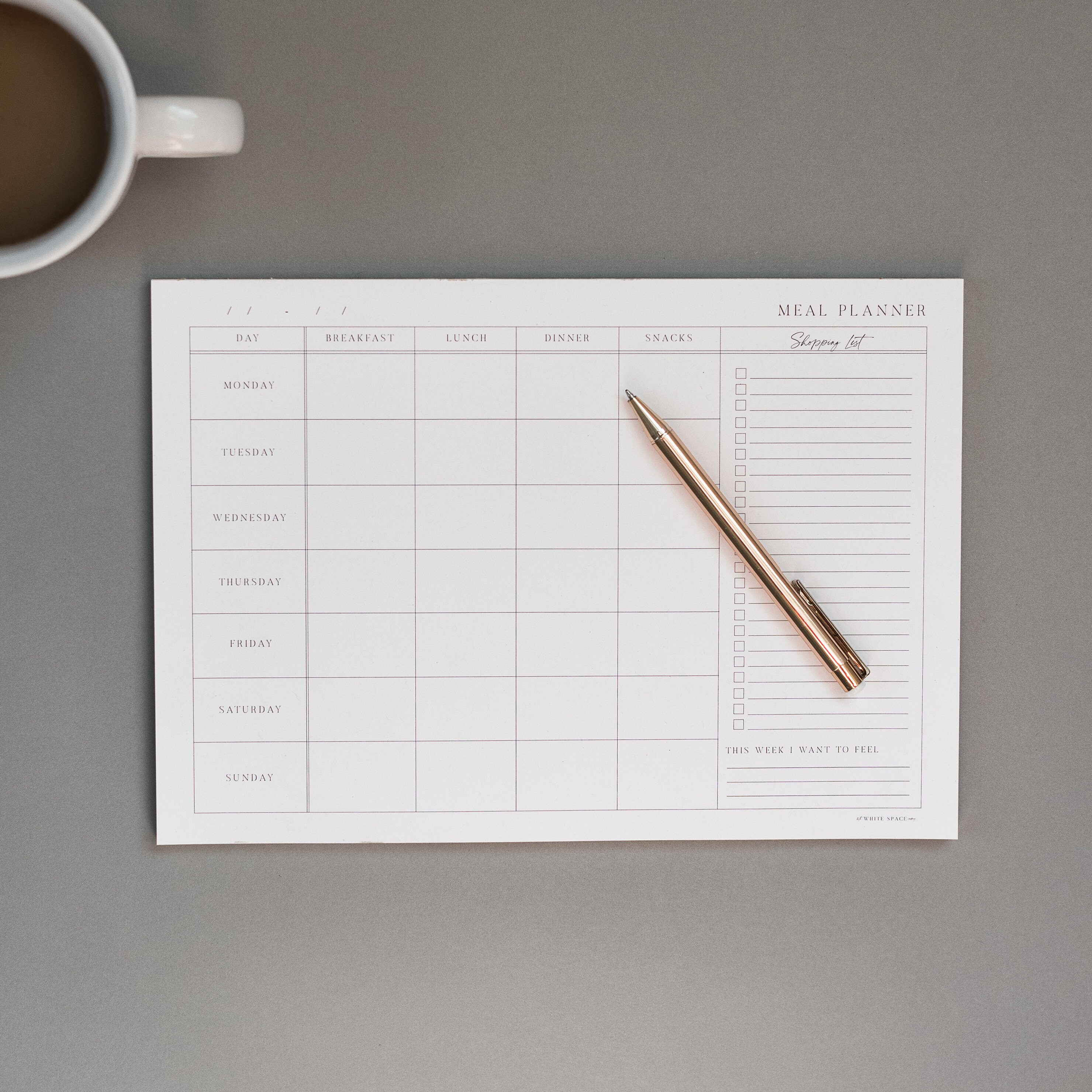 Weekly Meal Planning Pad Wellness A4 Tearoff Notepad with Etsy