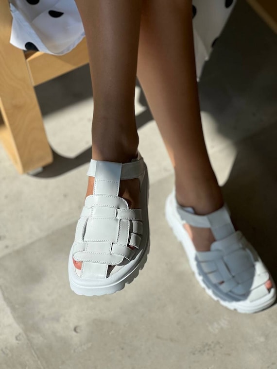 Leather Gladiator Sandals: Women's Summer Fisherman Shoes