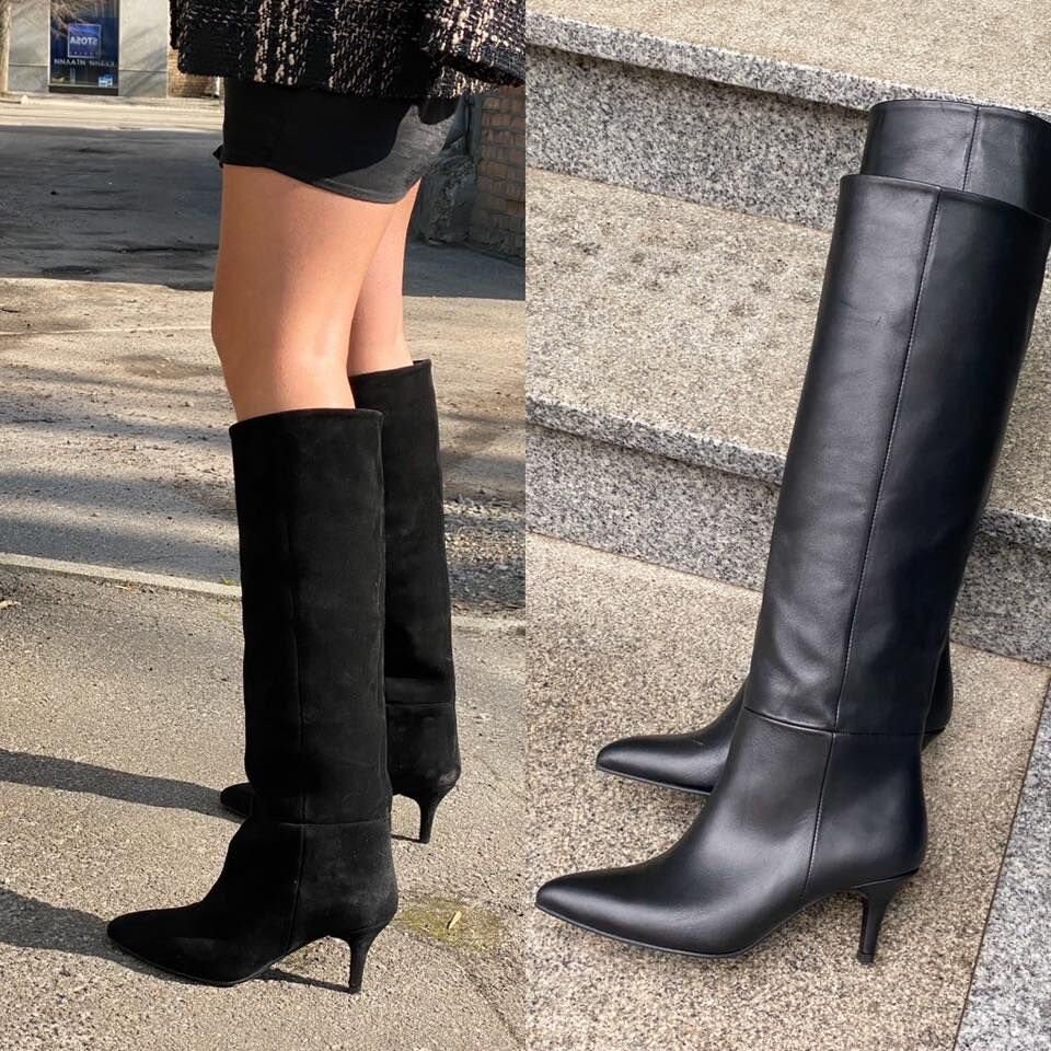 Kitten Heels Boots - Etsy