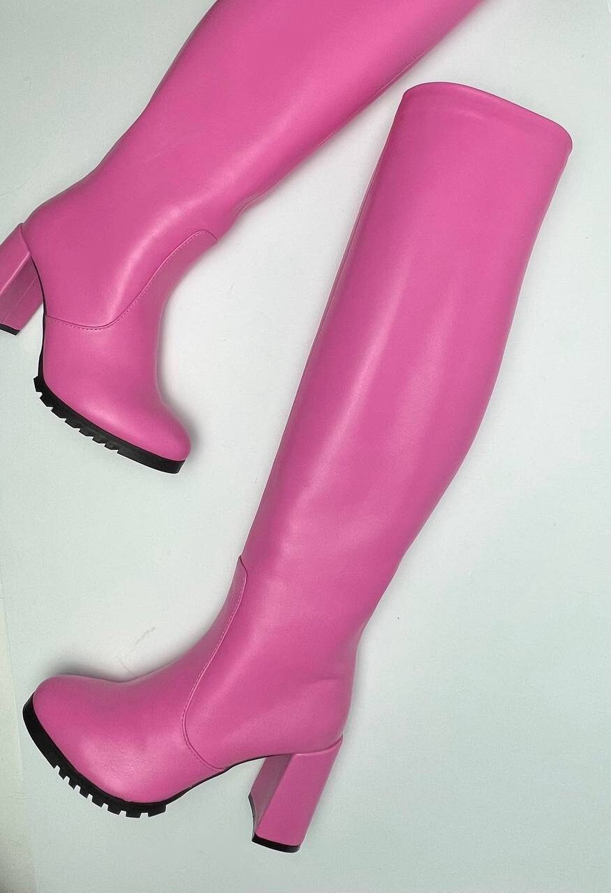 Pink vinyl clearance boots