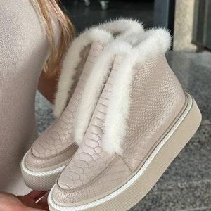Sheepskin Snow Boots Etsy Singapore