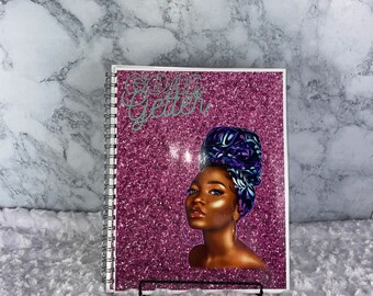 Notebook, Goal Getter, Black Woman At Work, Gifts For Her, journal