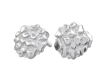 Tappi Orecchie Per Dormire Orecchino Uomo Argento Sterling 925 Placcato Oro Con Zirconi Ghiacciati 9 Mm - Perno A Vite Orecchino Placcato Oro Con Zirconi