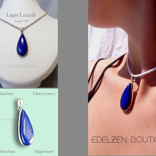 Mon temple est ouvert. Entrez, réalisez et accomplissez. Lapis-Lazuli sur Argent 925