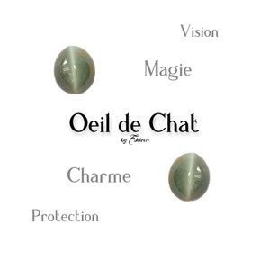 Pendentif Oeil de Chat Chrysobéryl Bleu -  France