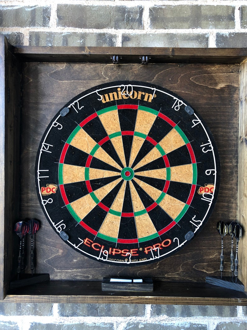 Wood Dartboard with Chalk Scoreboards Etsy
