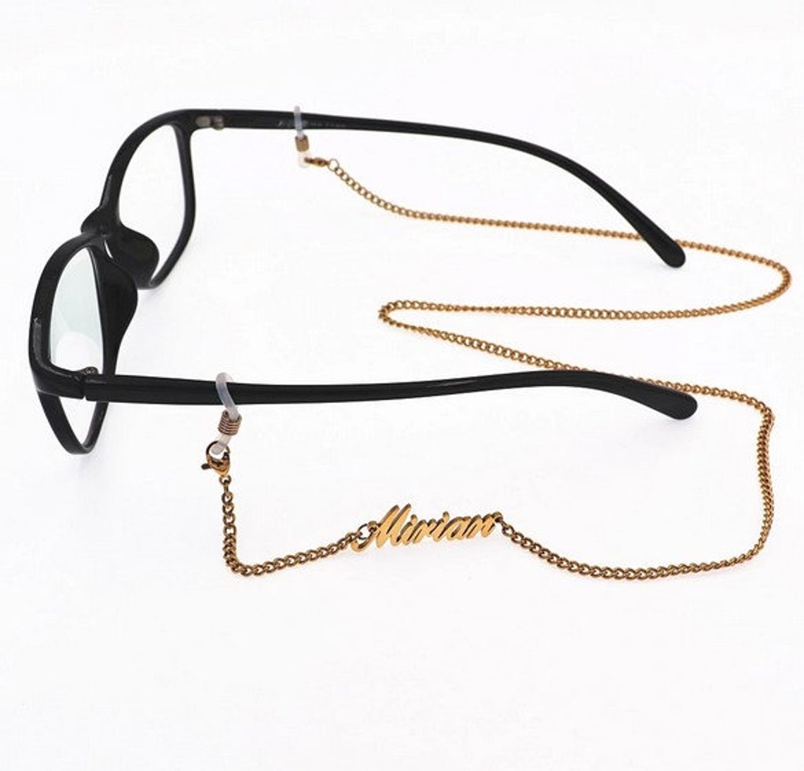 Personalized Name Eyewear Chain Customized Name Eyeglass Etsy