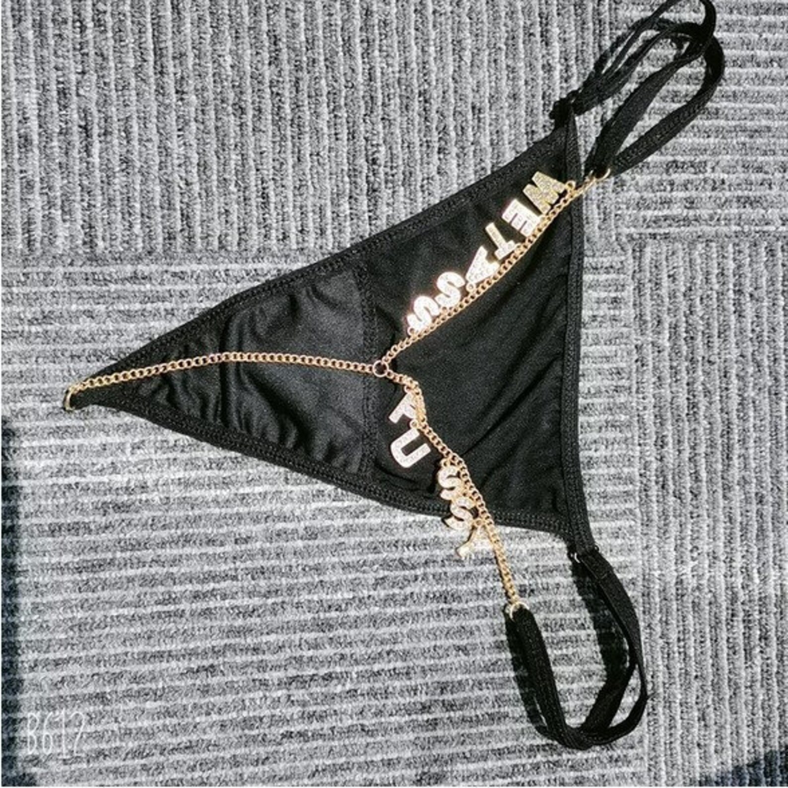 Sext Waist Chain Custom Zircon Letter GString Thong Chain Etsy