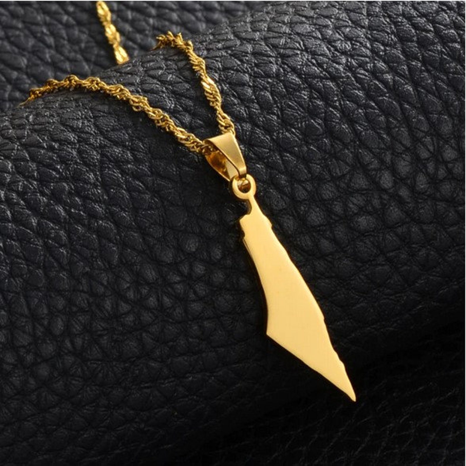Palestine Pendant Necklaces Gold Palestine Map Pendant Etsy