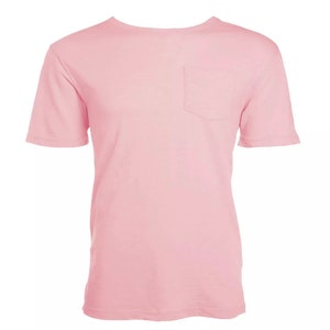 Cotton T-shirt Blank Pocket Super Soft Crew Neck Short Sleeve For Man Size S-XXL  7 Colors
