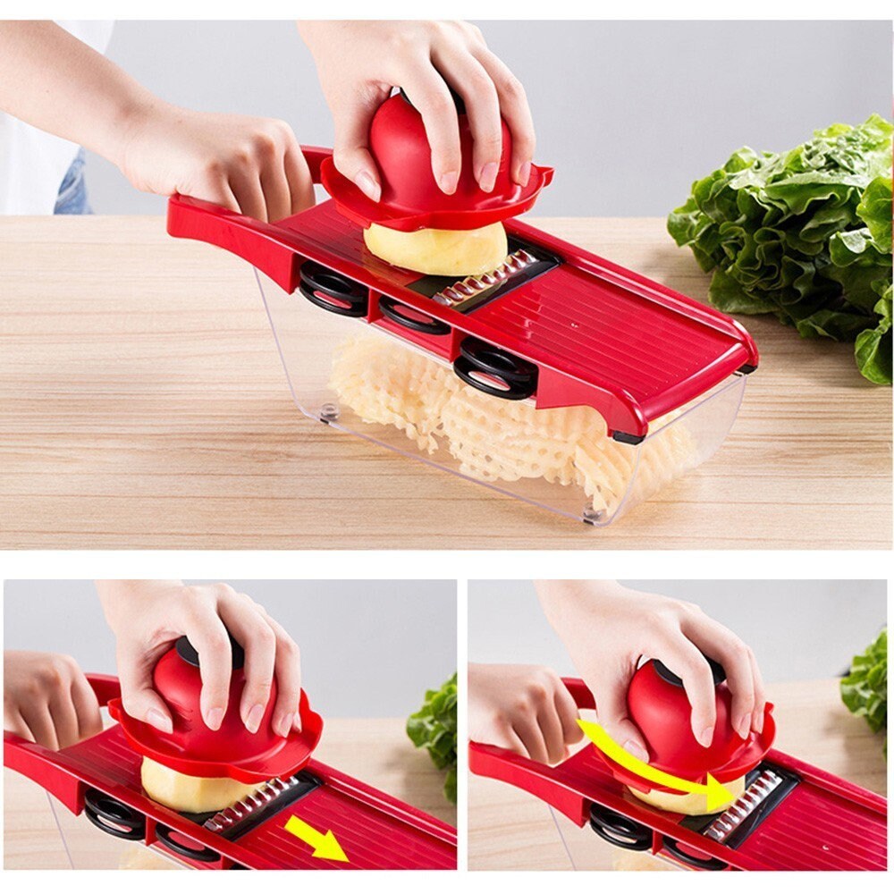 Multifunctional Vegetable Cutter With Steel Blade Potato Etsy