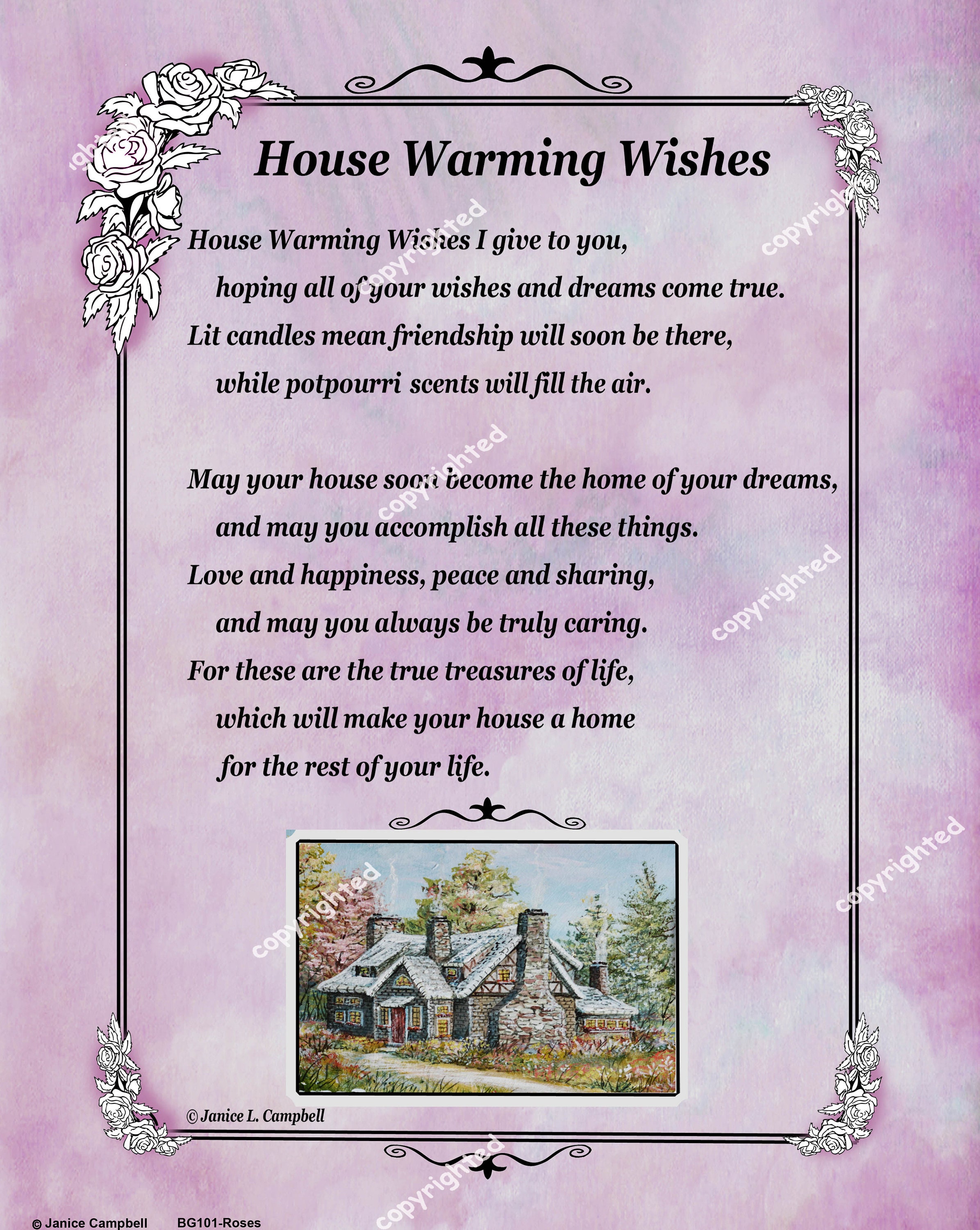 Housewarming gift poem print cherished wedding | Etsy