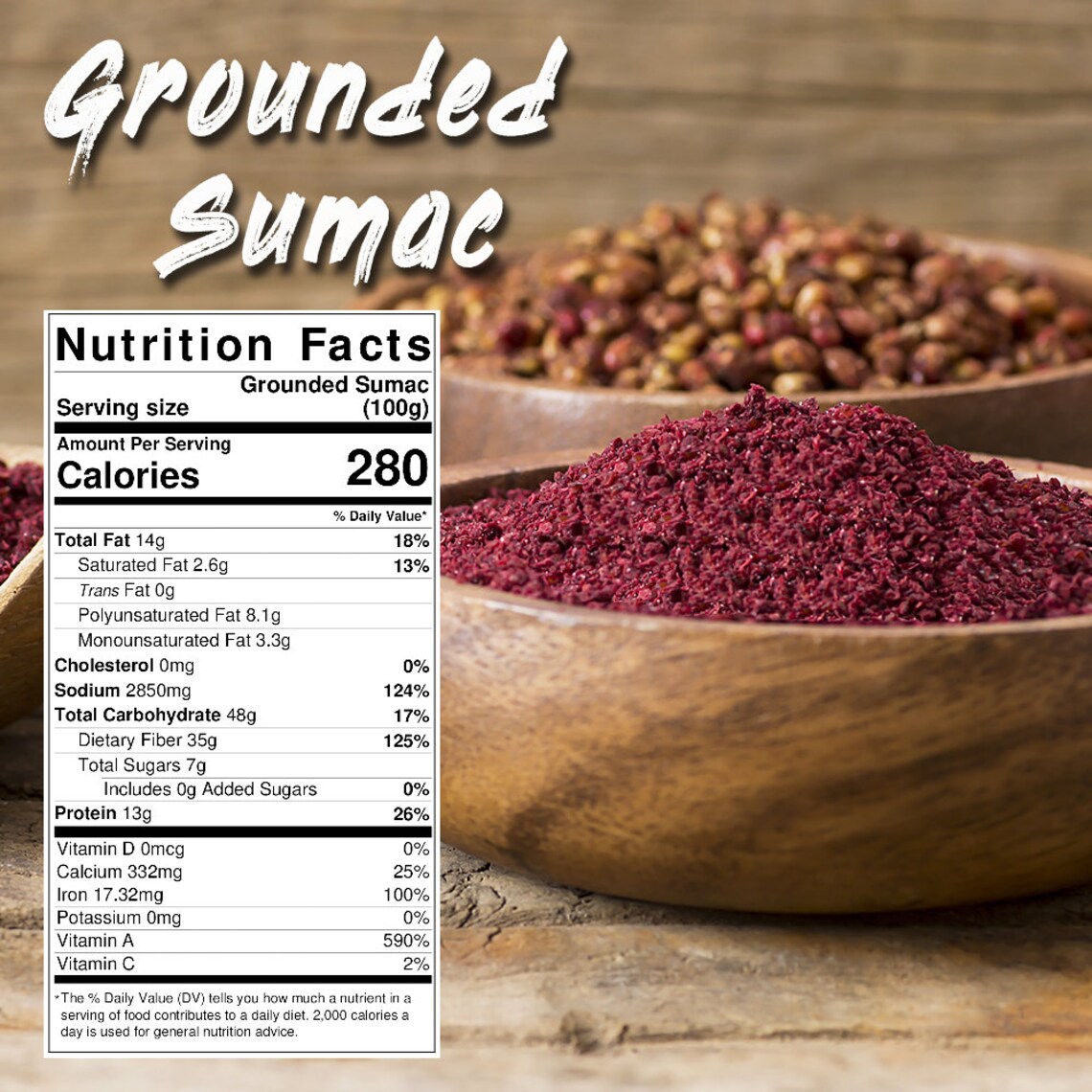 Sumac Spice Powder 8oz Staghorn Ground Sumac Mediterranean Etsy