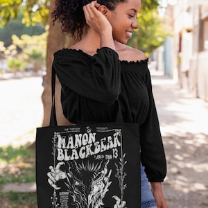 Officieel gelicentieerde Manon Blackbeak leesgrage draagtas glazen troon Sarah J Maas Merch Rowan Whitethorn ACOTAR Crescent City Terrasen